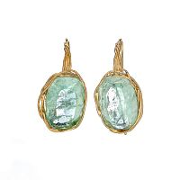 Серьги Estrosia, с празиолитом, ES-OREQ5-1A мятный