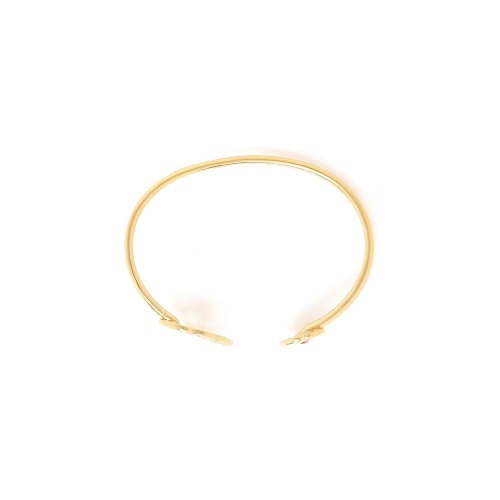 Браслет Franck Herval, Camelia, кафф, кристалл Swarovski, цветная эмаль, FH24.2-13-72802 золотистый фото 4