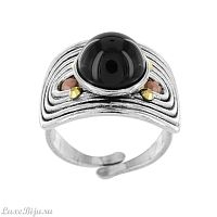 Кольцо TARATATA, Full moon, разъемное,с цветной смолой и кристаллами, TT-H23-02401-102 черный