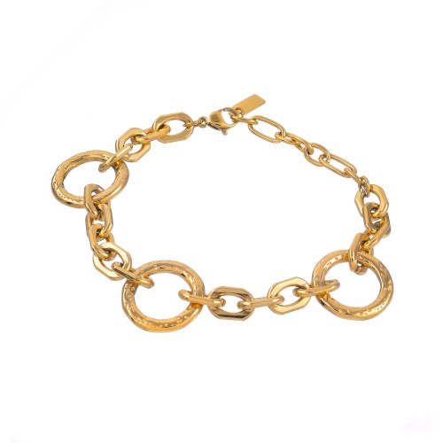 Браслет Dansk Copenhagen, Courage Waterproof, с фактурными кольцами, DNSK25.2-7W2507003 золотистый