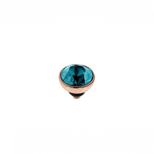 Шарм Qudo Bottone Blue Zircon 8 мм 680114 BL/RG