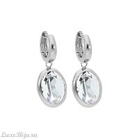 Серьги Qudo Creole TIVOLA small S crystal, 310500 BW/S