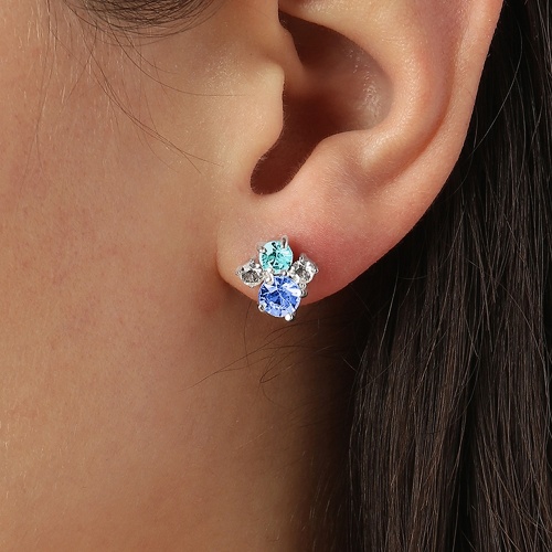 Серьги Dyrberg Kern BILLIS SS LIGHT SAPPHIRE, 460046 фото 2