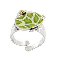 Кольцо TARATATA, Sushi, разъемное, со смолой и бусинами, TT-T25-06410-107 зеленый