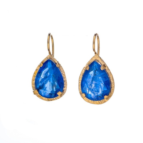 Серьги Estrosia, с сапфировым кристаллом, ES-ORVC4-6A синий