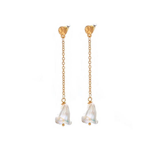 Серьги Dansk Copenhagen, Audrey, с цепью и жемчугом, DNSK26.1-3C2401036 золотистый