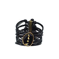 Браслет Katerina Vassou, Solar Flare, с элементами из сусального золота, KV25.2-404679GBLACK черный