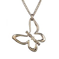 Колье Ciclon, Flora, с подвеской-бабочкой, CN-220806 золотистый