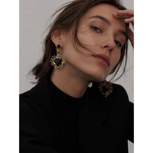 Серьги Celeste G, с кристаллами Swarovski и фианитами, CS26.1-1995 черный фото 2