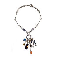 Колье Alcozer&J, сердолик,принит, лазурит,аметрин, кианит, AL-C148IK22 золотистый