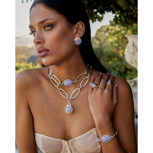 Серьги VIDDA, Hera, с халцедоном, VD25.2-02127202 голубой фото 2