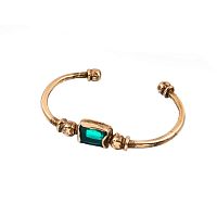 Браслет Thot Gioielli, кафф, с рейнстоуном, TG25.1-BRV21 зеленый