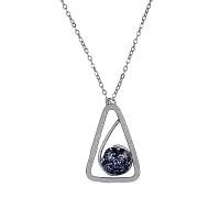 Колье Catherine Bijoux, Half moon, с кристаллом, CB24.2-5352AS серебристый