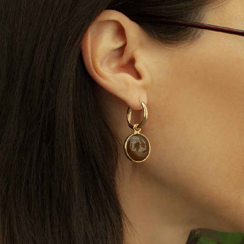 Серьги Fiore Luna TIGER EYE, LE1120 BR/G фото 2