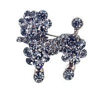 Брошь Moon Paris, Nord, собака с кристаллами, MoS-23.04-002 оливковый