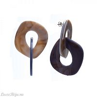 Серьги Moon Paris, Loriane, текстурированные, ML-20.01-006 серый