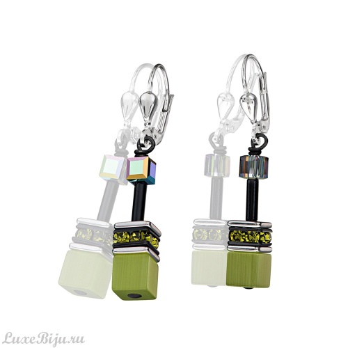 Серьги Coeur de Lion Green-Olive 2838/20-0535