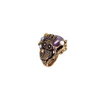 Кольцо Alcozer&J, аметист, жемчуг, кристаллы Swarovski, AL2502-A68VO24 фиолетовый
