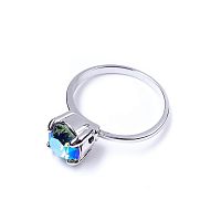 Кольцо Moon Paris, Ringo, разъемное, с кристаллом, MR-22.03-066 бирюзовый