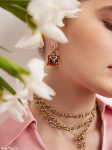 Серьги Fiore di Firenze OR0410 CHAMPAGNE фото 4