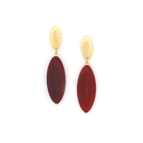 Серьги Nature Bijoux, Tananarive, с рогом, NB24.2-12-79747 красный
