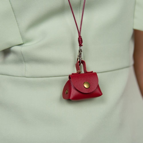 Колье Lanzerotti, Erbario, с мини сумкой и рубином, текстиль, LZ-26.02-066 бордовый фото 3