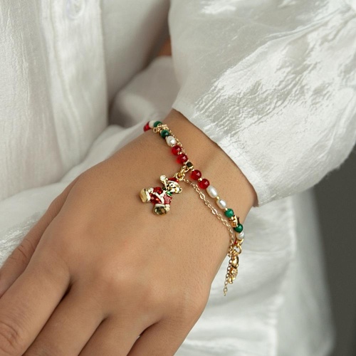 Браслет Lanzerotti, Mustang, жемчуг, малахит, чешское стекло, LZ-25.11-365 зеленый фото 3