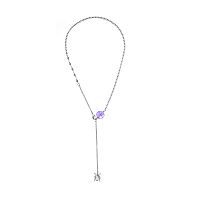 Колье Lanzerotti, Iris, с аметистом, перламутром и жуком, LZ-26.03-082 сиреневый