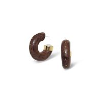 Серьги Nature Bijoux, Oman, древесина,перламутровая морская раковина, NB26.2-12-90795 коричневый