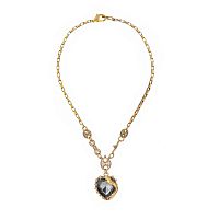Колье Celeste G, со змеей и кристаллом Swarovski, CS26.1-1128 серый