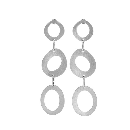 Серьги Dansk Copenhagen, Alaya, с овалами неправльной формы, DNSK25.2-3C2501002 серебристый