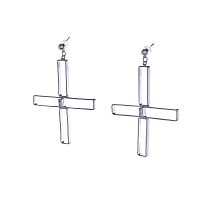 Серьги Moon Paris, Ringo, в форме креста, с кристаллом, MR-22.12-194 серебристый