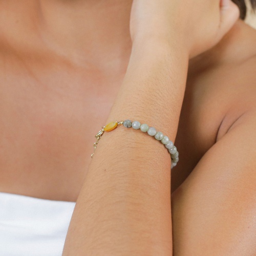 Браслет Nature Bijoux, Eclipse, с лабрадоритом и перламутром, NB25.2-13-44230 серый фото 3