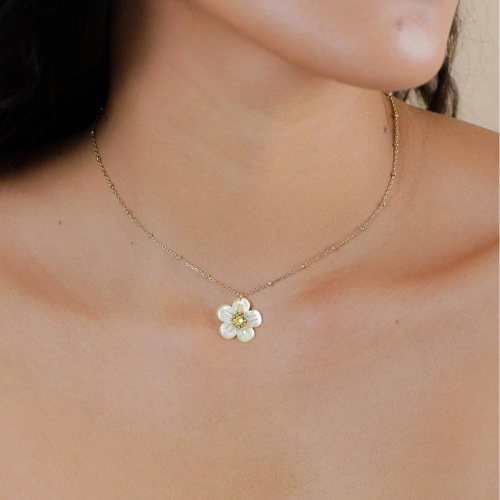 Колье Franck Herval, Goldie, с перламутром и кристаллом, FH26.1-15-64582 золотистый фото 3