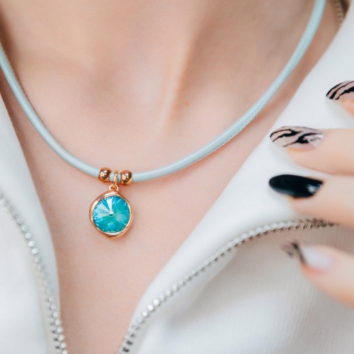 Колье Fiore Luna Aquamarine, B1902.M22 BL/S фото 2