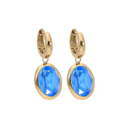 Серьги Qudo Creole TIVOLA small G royal blue delite, 310687 BL/G