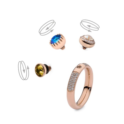 Кольцо - база Qudo deluxe small gold 17.2 мм 626671 RG фото 2