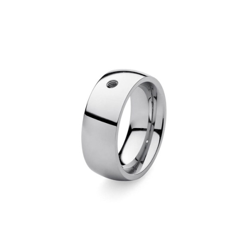 Кольцо - база Qudo Basic big silver 18.4 мм 627004 S фото 2