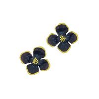 Серьги TARATATA, Hortensia, смола, золотая краска, микрошарики, TT-H25-13905-104 синий