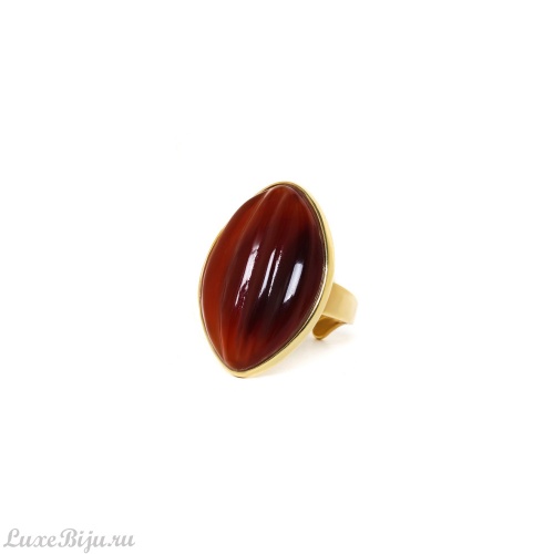 Кольцо Nature Bijoux, Okinawa, разъемное, со вставкой из рога, NB23.2-19-24935 коричневый