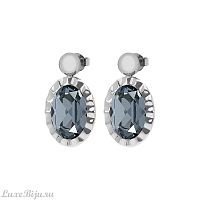 Серьги Qudo TIVOLA UNICA big (S/P) Silver night 2,65cm, 332114