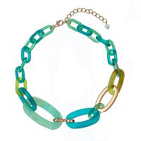 Колье Moon Paris, Lorian, с матово-акриловыми звеньями, ML-23.03-015 зеленый