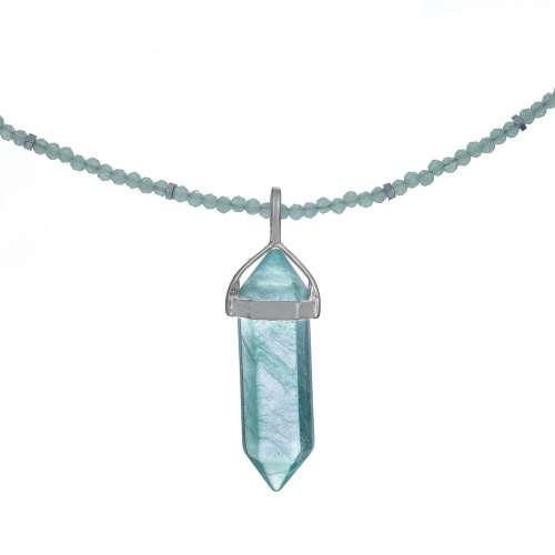 Колье Lanzerotti, Ispirazione, кварц, гематит, кристаллы, LZ-24.10-432 зеленый фото 2