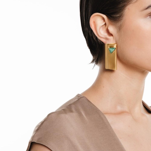 Серьги Katerina Vassou, Hyacinth, с агатом, KV24.1-308976GGREEN зеленый фото 3