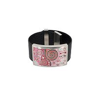 Браслет Fiore Luna на кожаном черном ремешке, CB01319-11 R/S