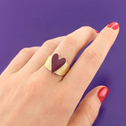 Кольцо TARATATA, Magic, разъемное, смола, слюдяной порошок, TT-W25-09419-203 красный фото 5