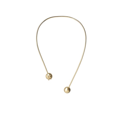 Колье Katerina Vassou, Forte Piano, гривна со сферами и рельефным рисунком, KV26.1-406108G золотистый