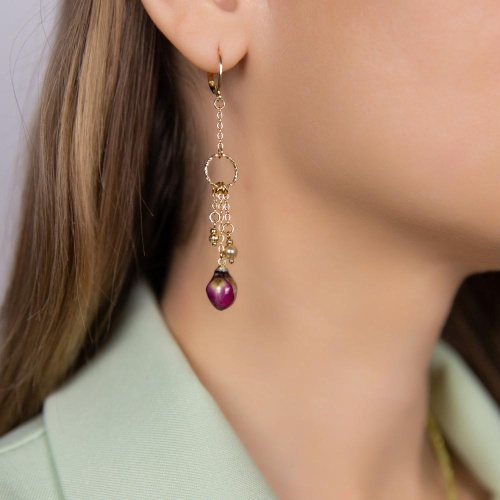 Серьги Lanzerotti, Erbario, с перламутром и бутоном розы, LZ-26.02-040 розовый фото 2