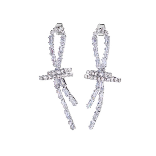 Серьги Moon Paris, Bohemia, с узлом и кристаллами, MB-26.01-014 хрустальный