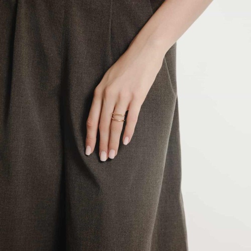 Кольцо Katerina Vassou, Stoop, разъемное, "геометрия", KV24.2-401311G золотистый фото 3